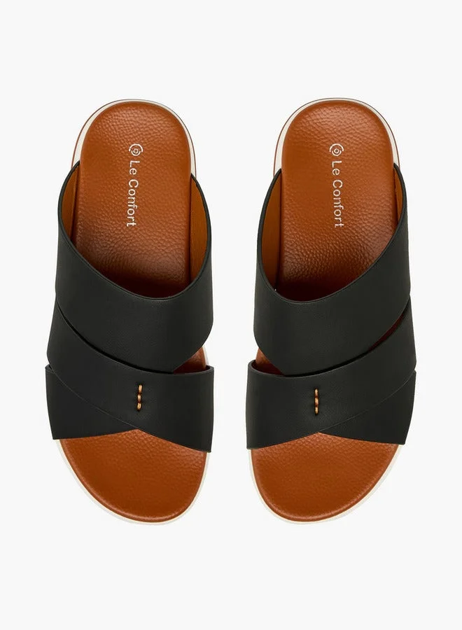 لو كونفورت صنادل رجالية مريحة بحزام متقاطع